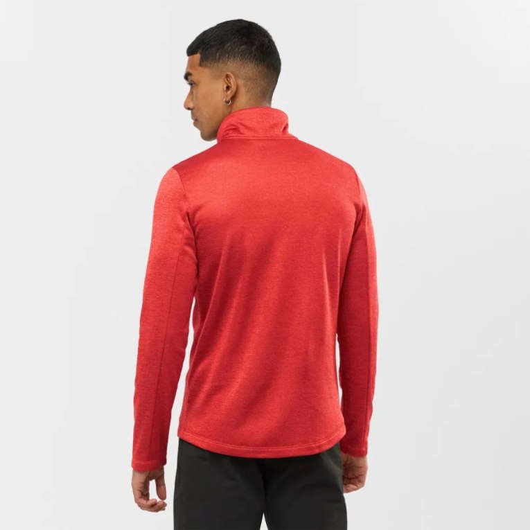 Red Salomon Essential Lightwarm Seamless Half Zip Men's Sweatshirt | IE BZ1603